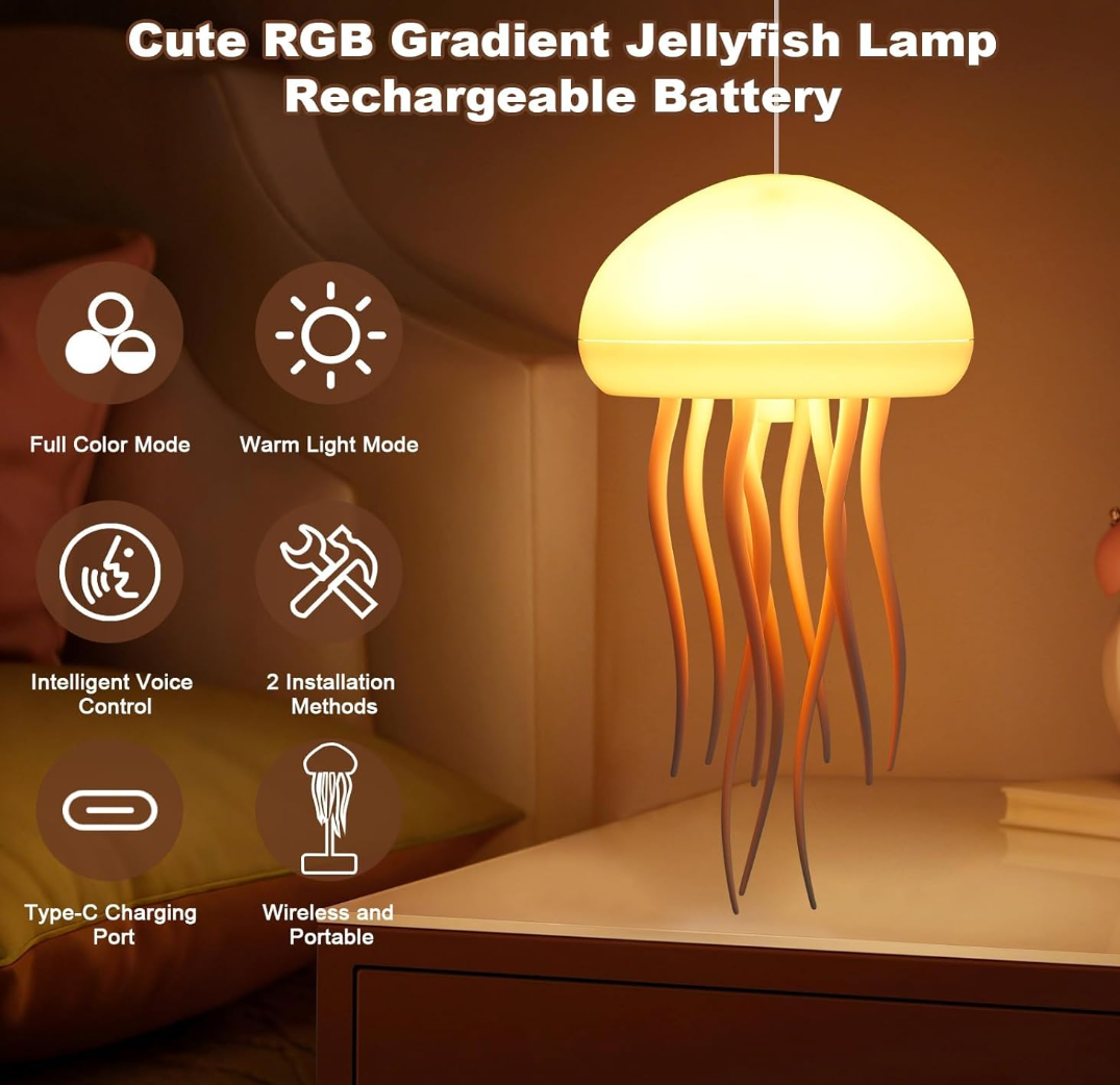 Vista 5 de Lampara de Medusa Con Base